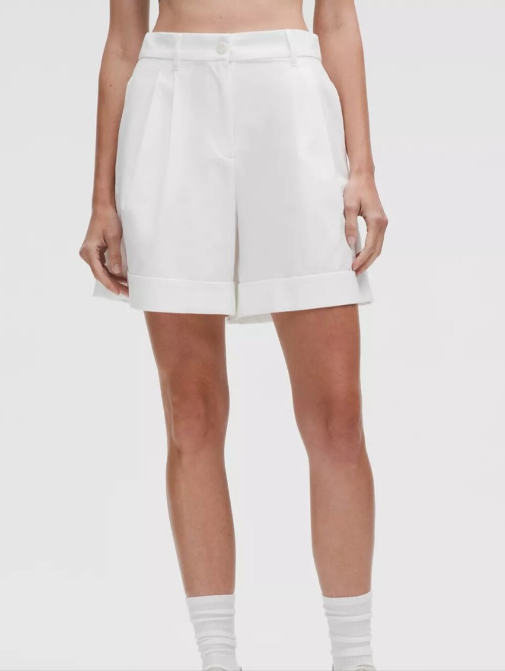 lululemon athletica High-Waist Pleated Shorts in Powder Blue